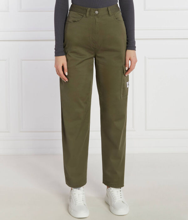 

Брюки Straight fit Calvin Klein Jeans, хаки