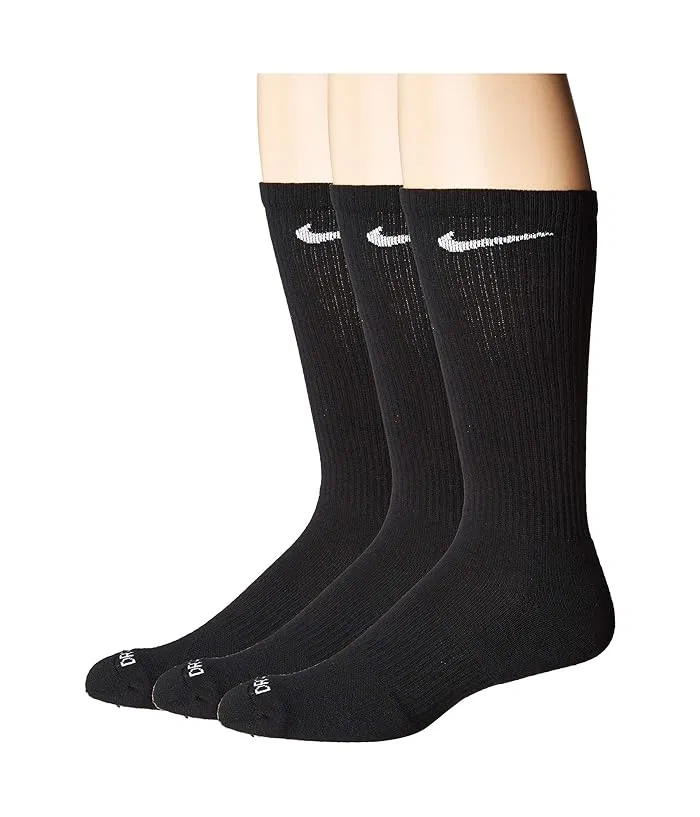 Носки повседневные с усиленной амортизацией Everyday Plus Cushion Crew Nike, Black/White