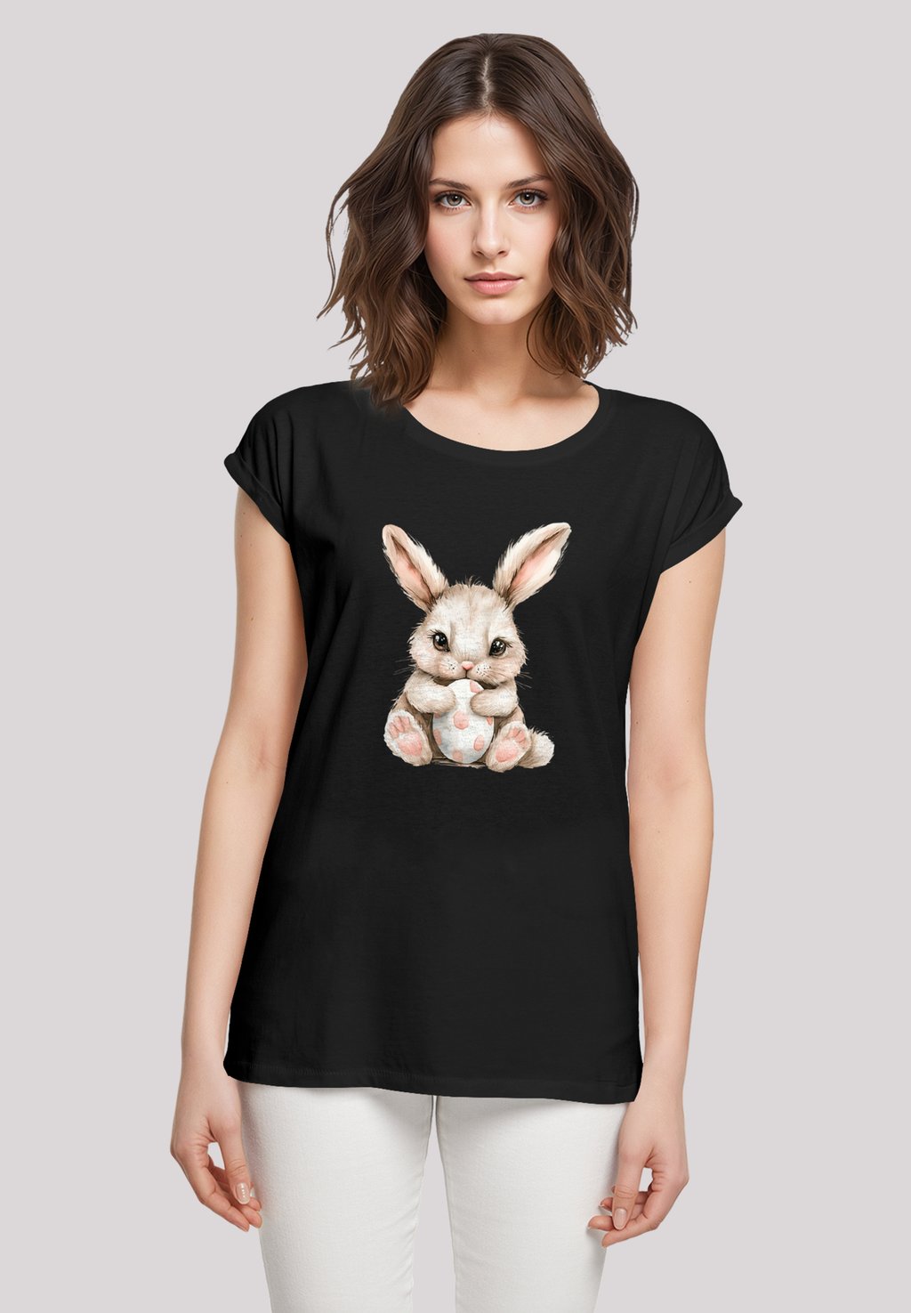 

Футболка с принтом NIEDLICHER OSTERHASE MIT EI F4NT4STIC, черный