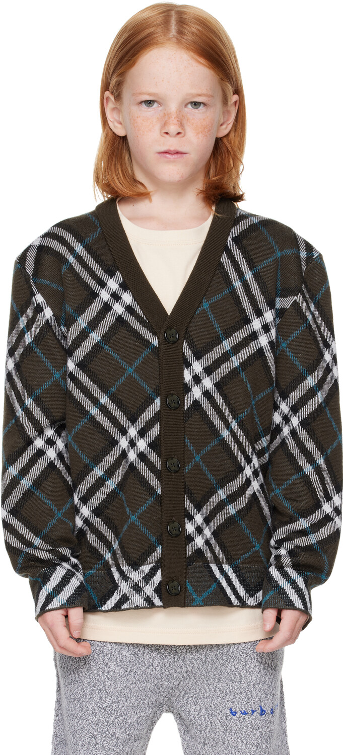 

Детский кардиган в коричневую клетку Burberry