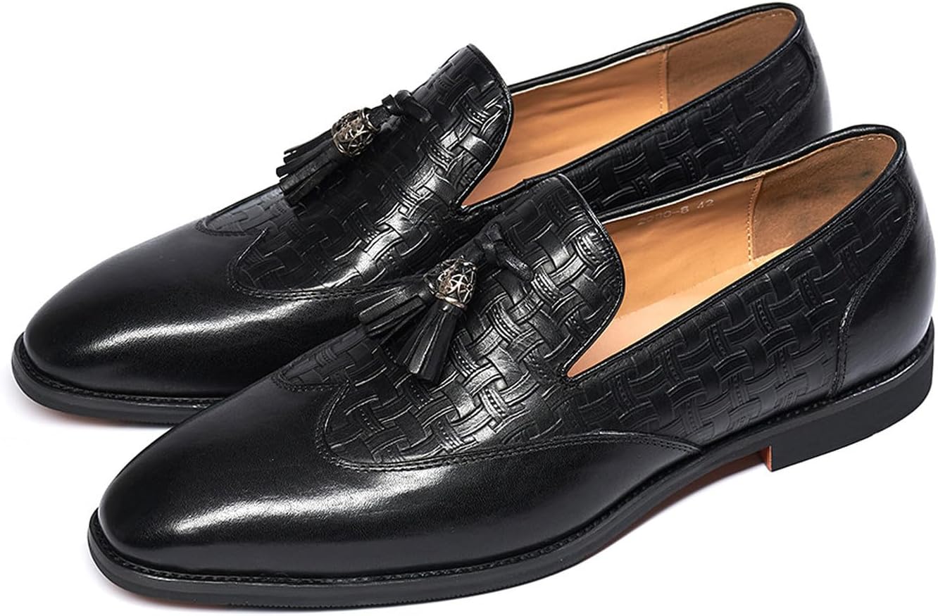 

Мужские лоферы Santimon Tassel, стильные туфли без шнурков для формального ношения, современные костюмные туфли, мужская мода, настоящая кожа, мокасины для выпускного, свадьбы, бизнеса и повседневной носки, удобные туфли под смокинг для мужчин,...