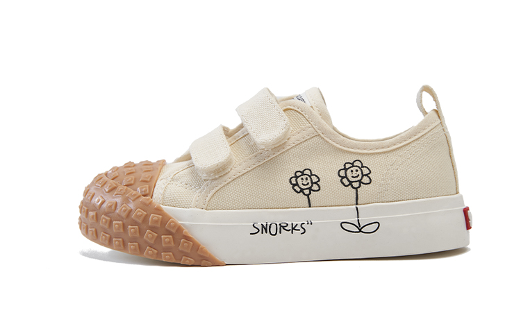 

Скользостойкие, износостойкие, легкие низкие детские кеды Kids Canvas Shoes SNORKS, бежевый