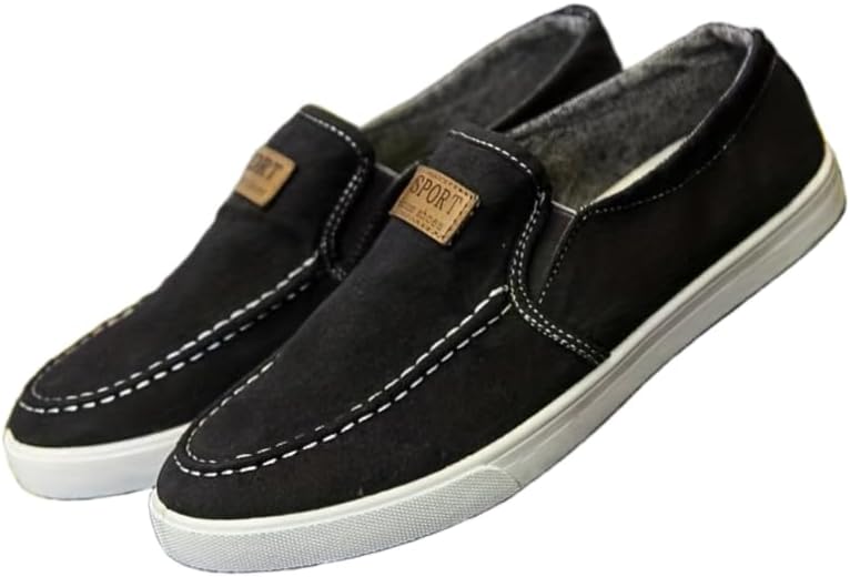 

Мужские кеды из плотного хлопка однотонного цвета в винтажном стиле, дышащие, удобные, противоскользящие, прочные и простые, для активного отдыха, прогулок и спорта Hoalox, черный