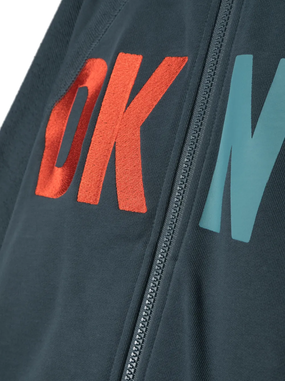 Худи на молнии с жаккардовым логотипом Dkny Kids, синий — фото 3