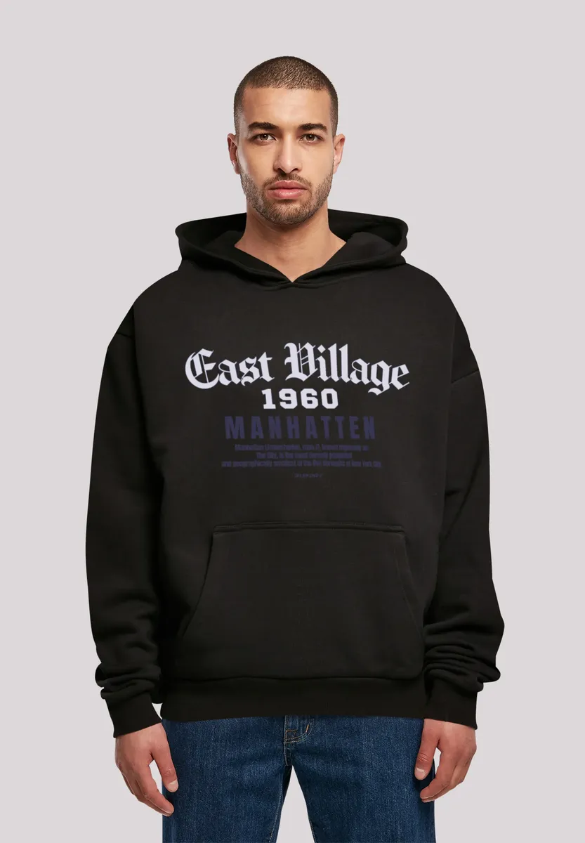 

Толстовка F4NT4STIC " East Village Manhattan OVERSIZE HOODIE ", принт, черный