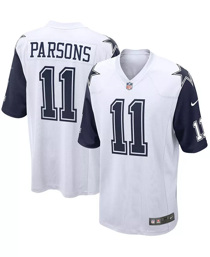 

Мужская игровая футболка Micah Parsons Dallas Cowboys First Round Pick Nike, белый