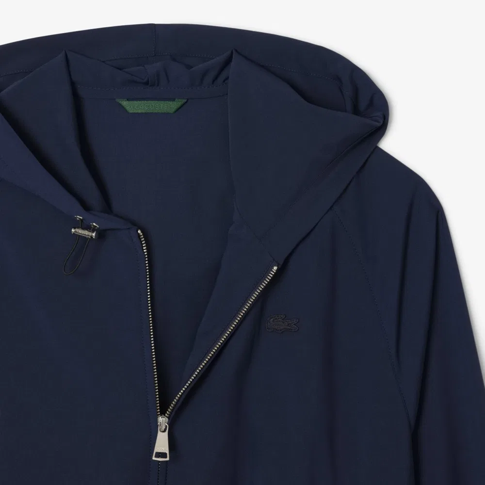 Мужская фланелевая толстовка на молнии, тёмно-синяя, от Lacoste — фото 2