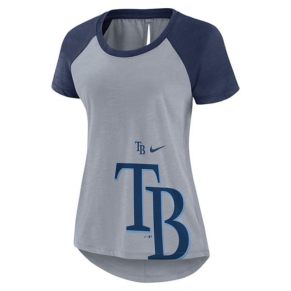 Женская футболка raglan heather gray tampa bay rays summer breeze Nike — фото 3