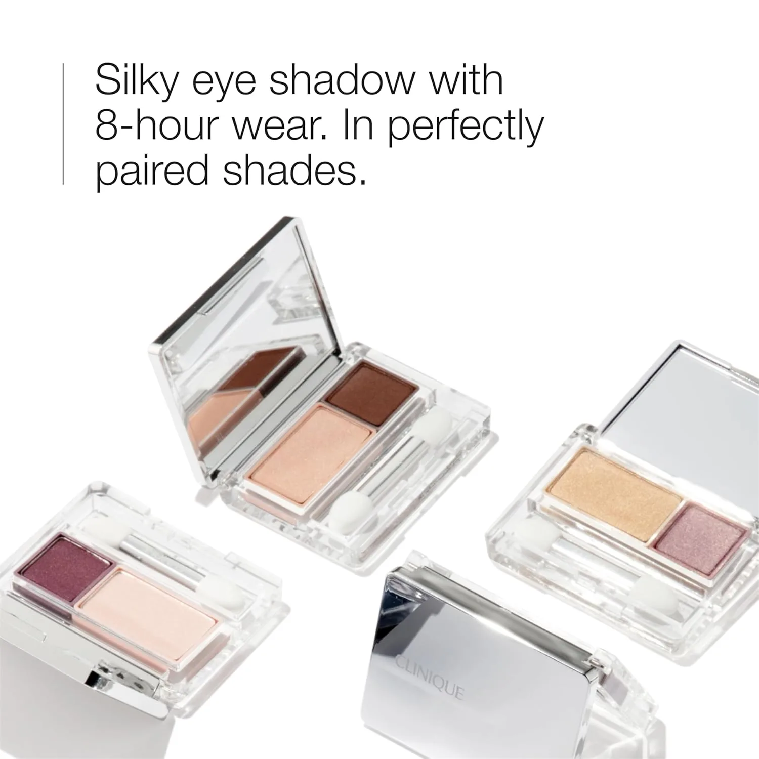 Тени для век Clinique All About Shadow Duo, гипоаллергенные, стойкие, легко наносятся, AH Like Mink - Shimmer — фото 3