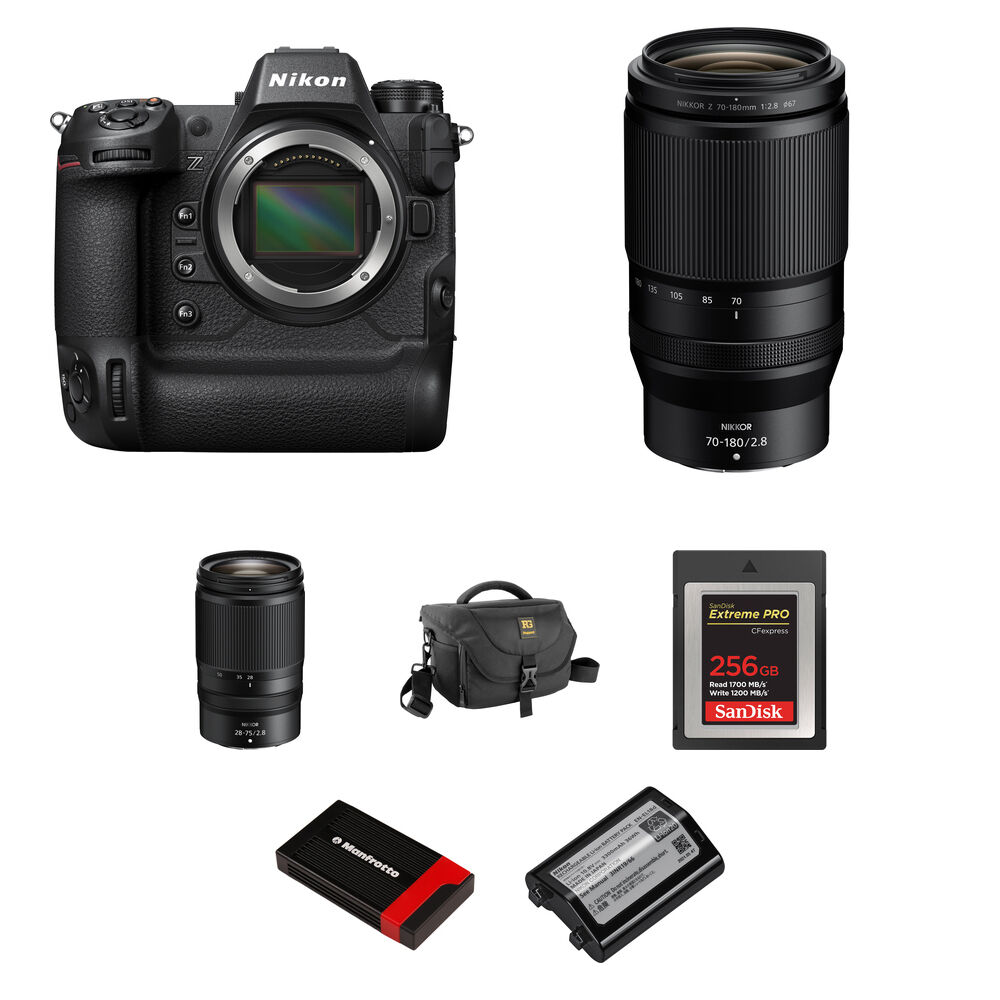 

Беззеркальная камера Nikon Z9 Mirrorless Camera with 28-75mm f/2.8 and 70-180mm f/2.8