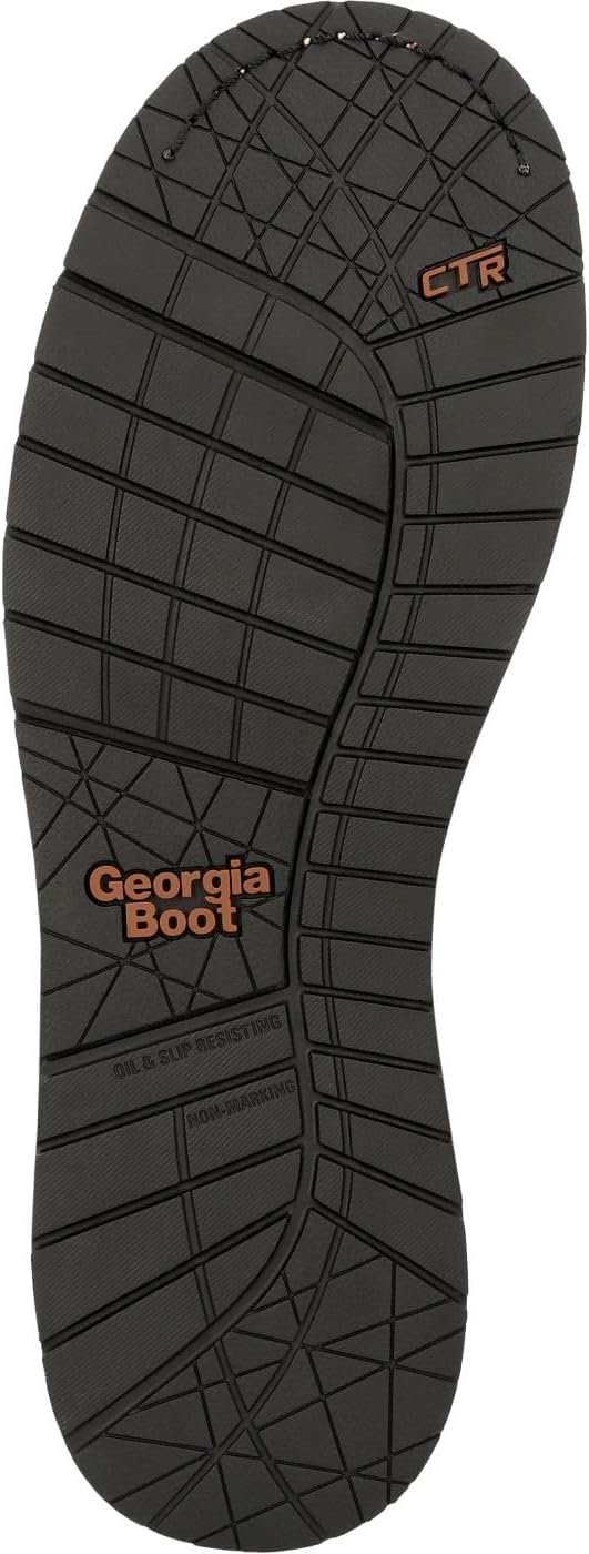 Мужские рабочие ботинки Georgia Boot AMP LT с водонепроницаемым верхом и клиновидным носком, черный — фото 2