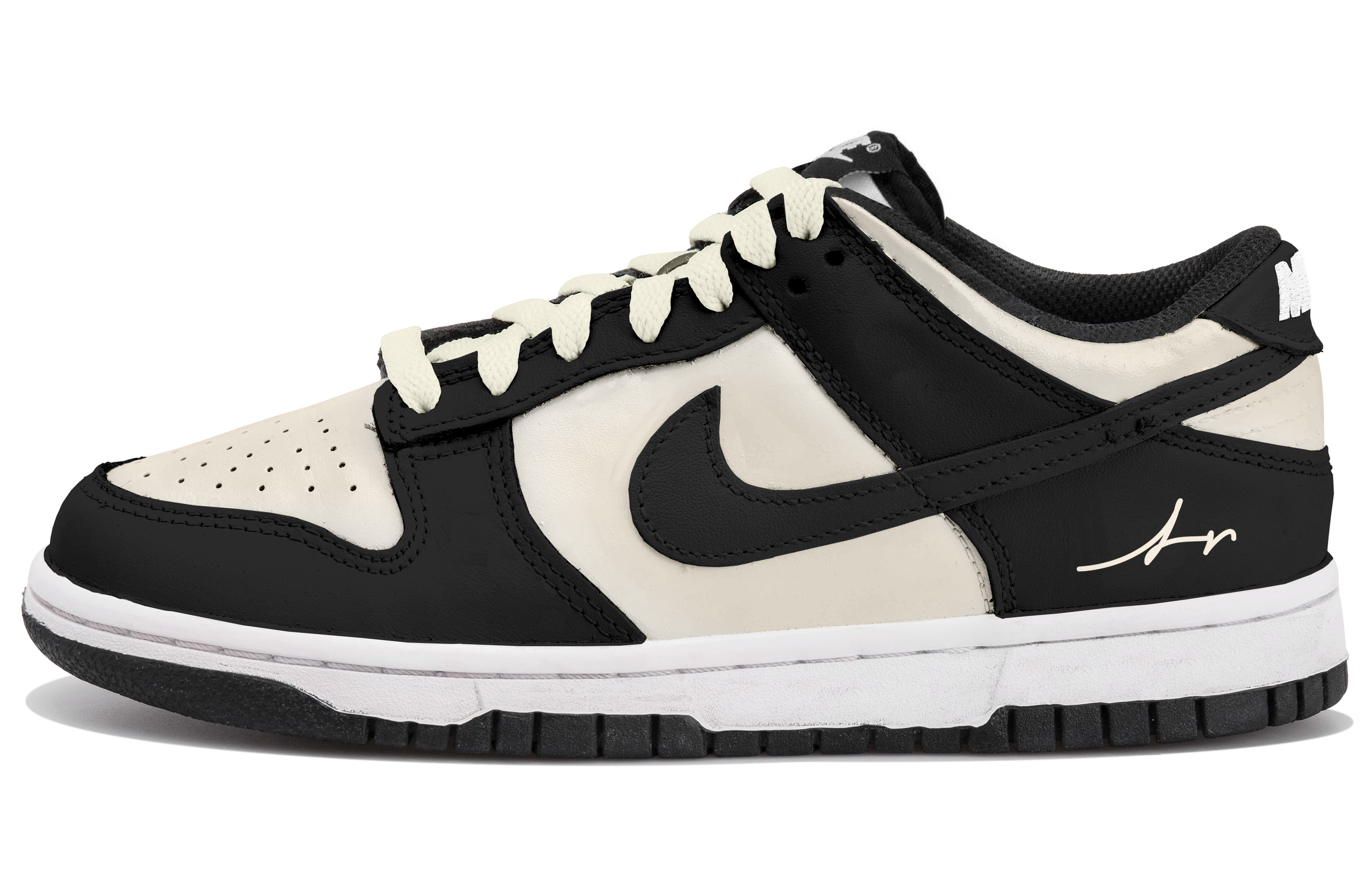 

Nike Кроссовки для скейтбординга Dunk, износостойкие, низкие, мужские, черные, белые, желтые