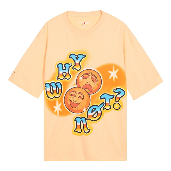 

Футболка Air Jordan 'why Not' Round Neck Cotton Printing Short Sleeve Orange, оранжевый