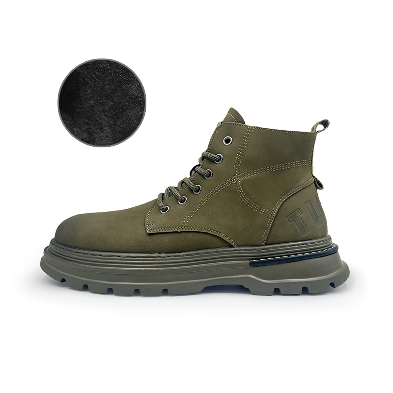 

KYMOOU Мужские ботинки Martin, цвет хаки/черный