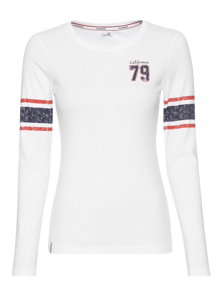 

Рубашка с длинными рукавами белого и красного цветов Kangaroos