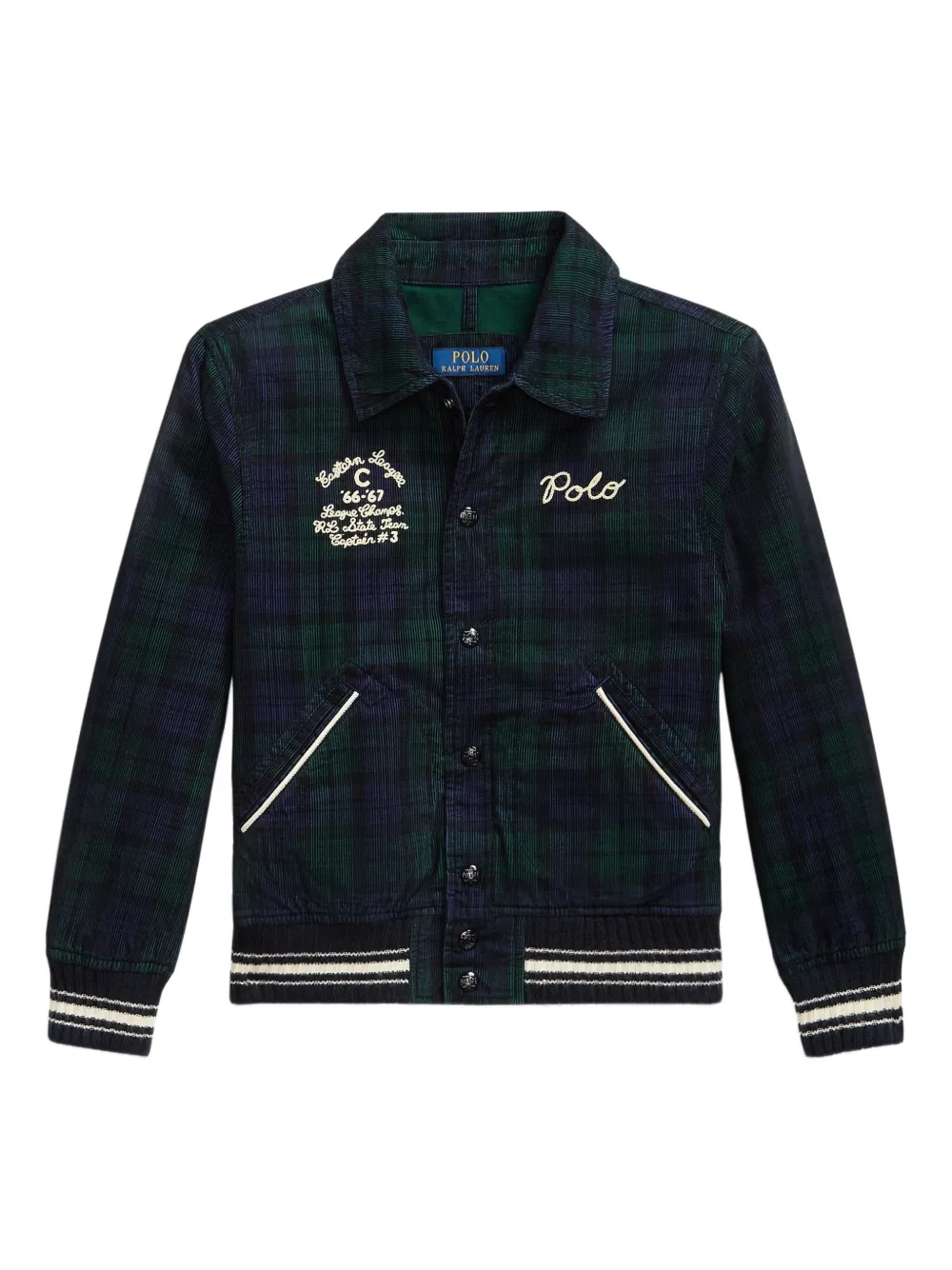 

Вельветовая клетчатая куртка POLO RALPH LAUREN KIDS, синий