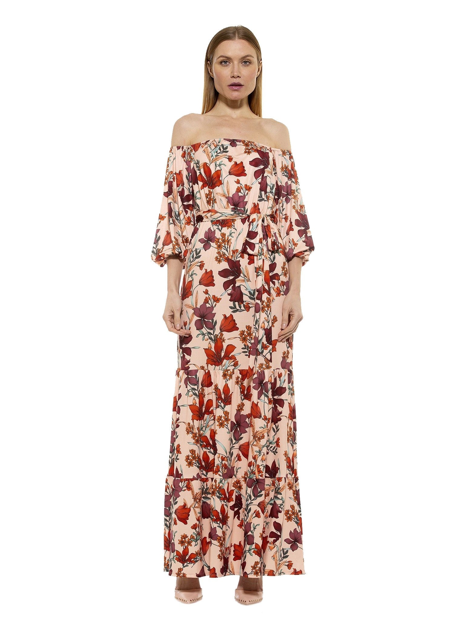 

Платье макси с цветочным принтом Harlow ALEXIA ADMOR, цвет blush multi