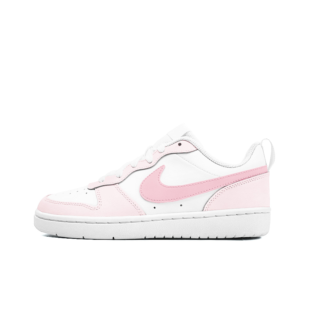 

Кроссовки Nike Court Borough Skateboard Shoes Women's Low-Top White Pink, розовый