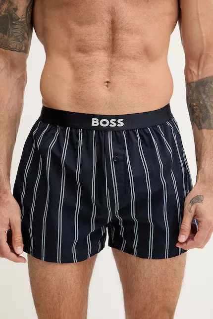 Боксеры хлопковые 2P Boxer Shorts EW 2 шт BOSS, темно-синий — фото 3