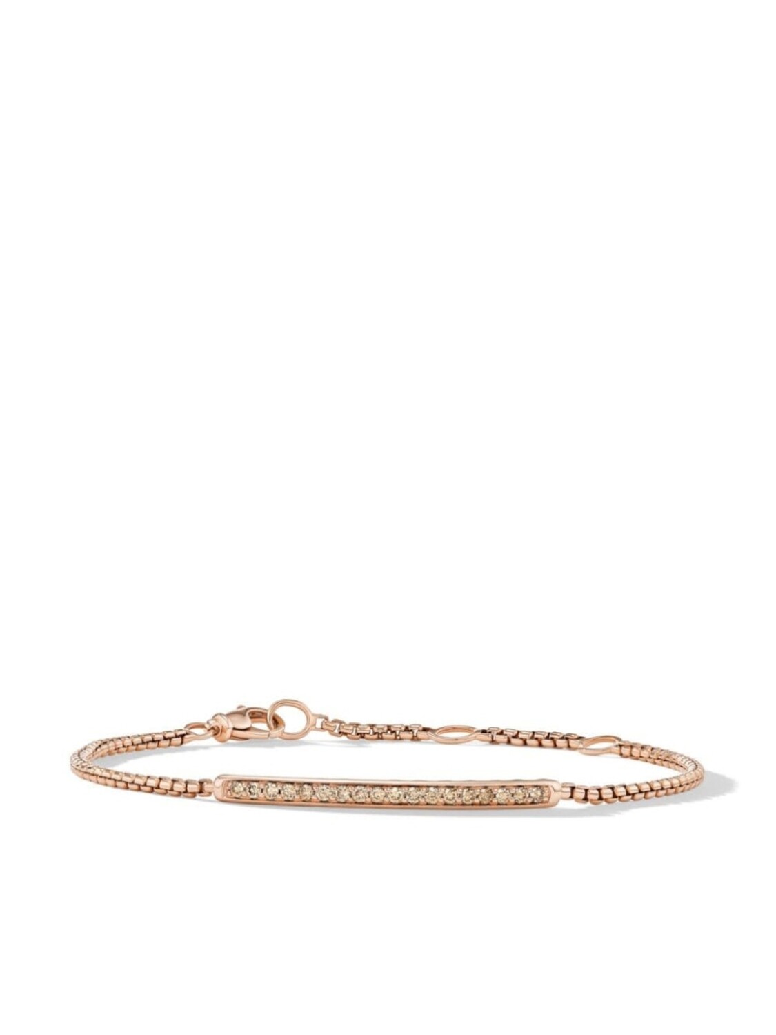 

Браслет Petite Pavé Bar из розового золота с бриллиантами David Yurman, золотой