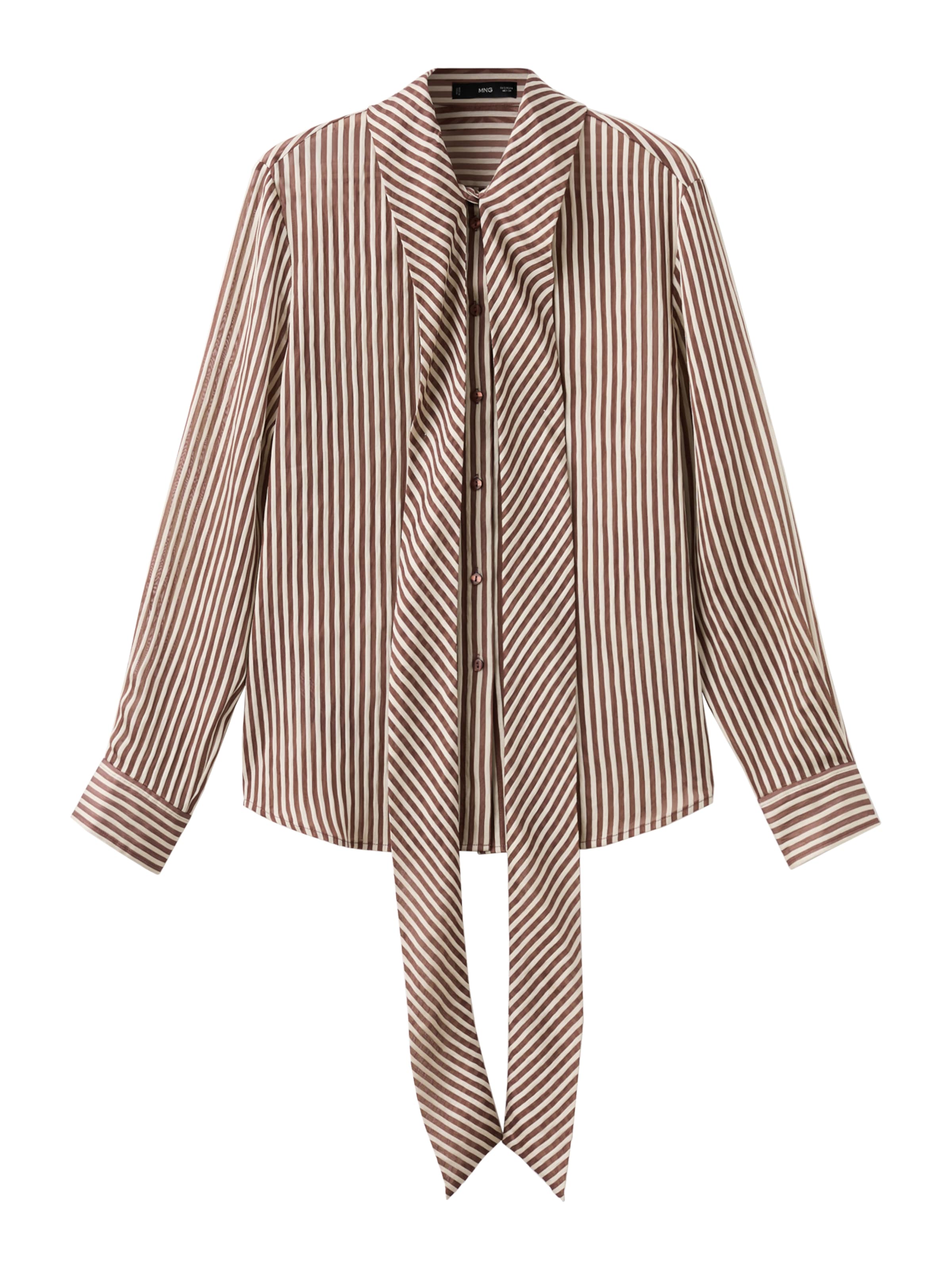 

MANGO Блузка 'CORBAT' в цвете крем, шоколад