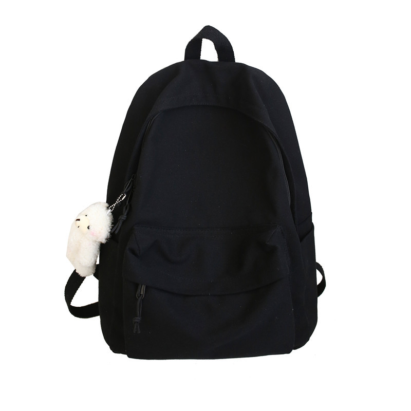 

Techson Холщовый рюкзак мужской черный белый синий, Black with Charm