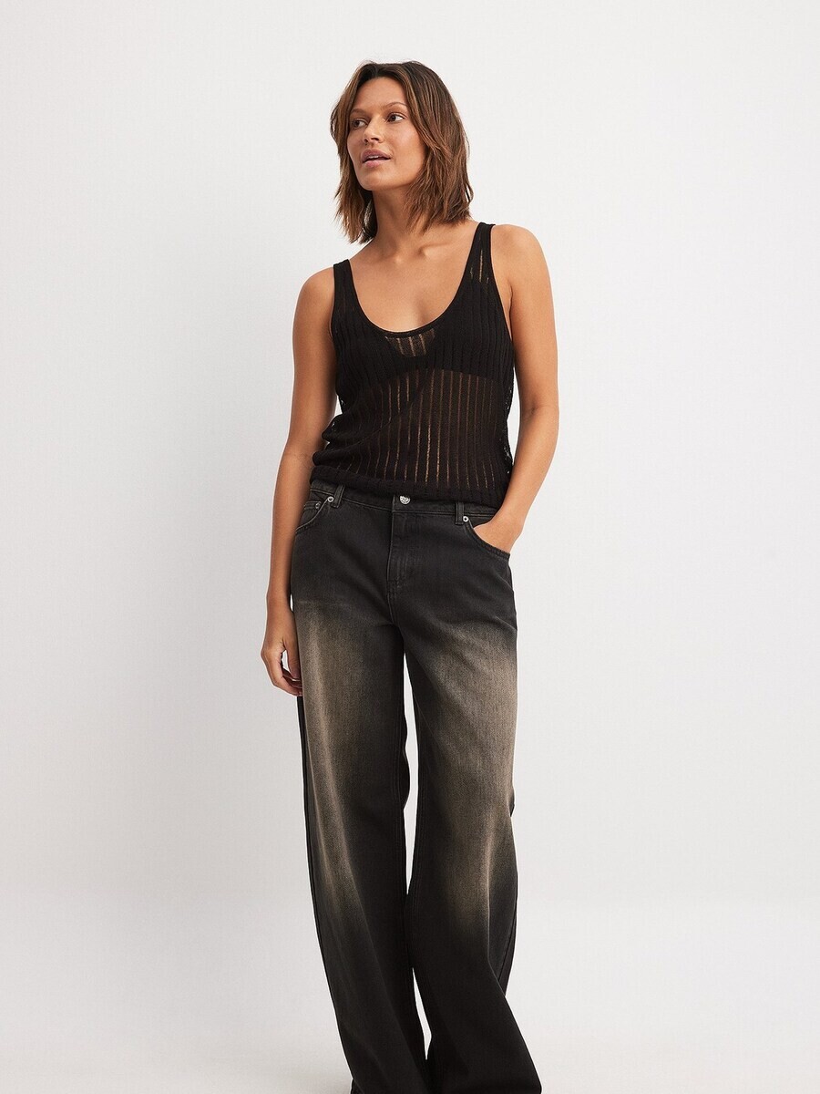 

Джинсы NA-KD Wide leg Jeans Taille, серый