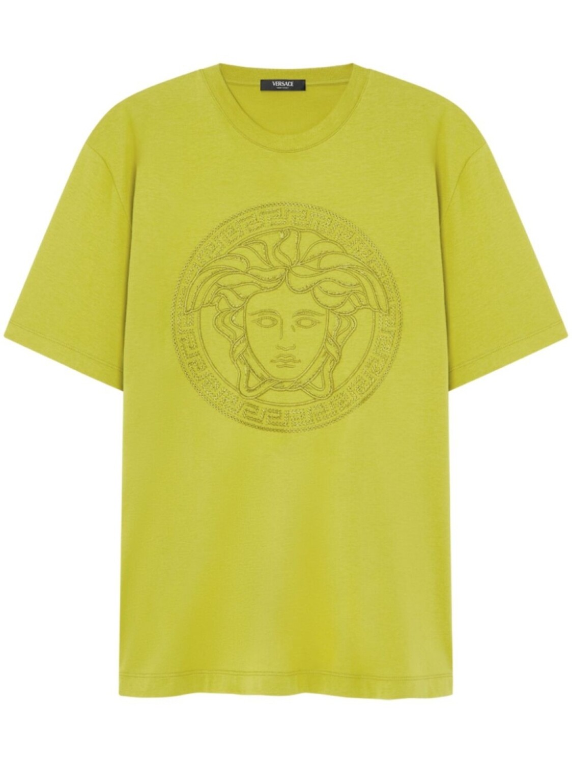 

Versace футболка с вышивкой Medusa, желтый