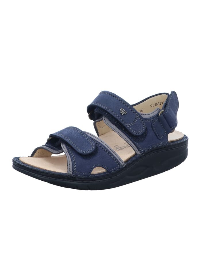 Сандалии на плоской подошве Finn Comfort, цвет lake/grey