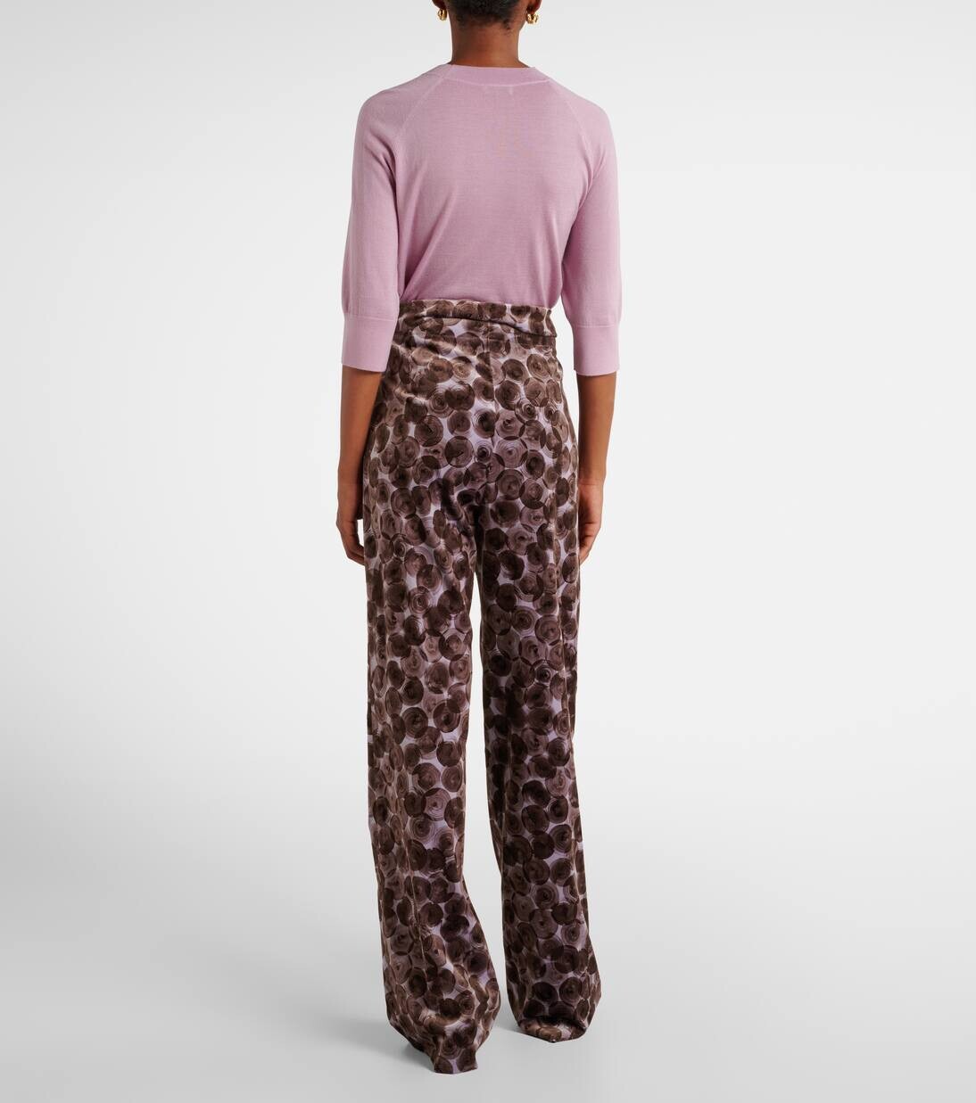 Прямые брюки Pantera из хлопковой смеси Dries Van Noten, цвет mauve — фото 3