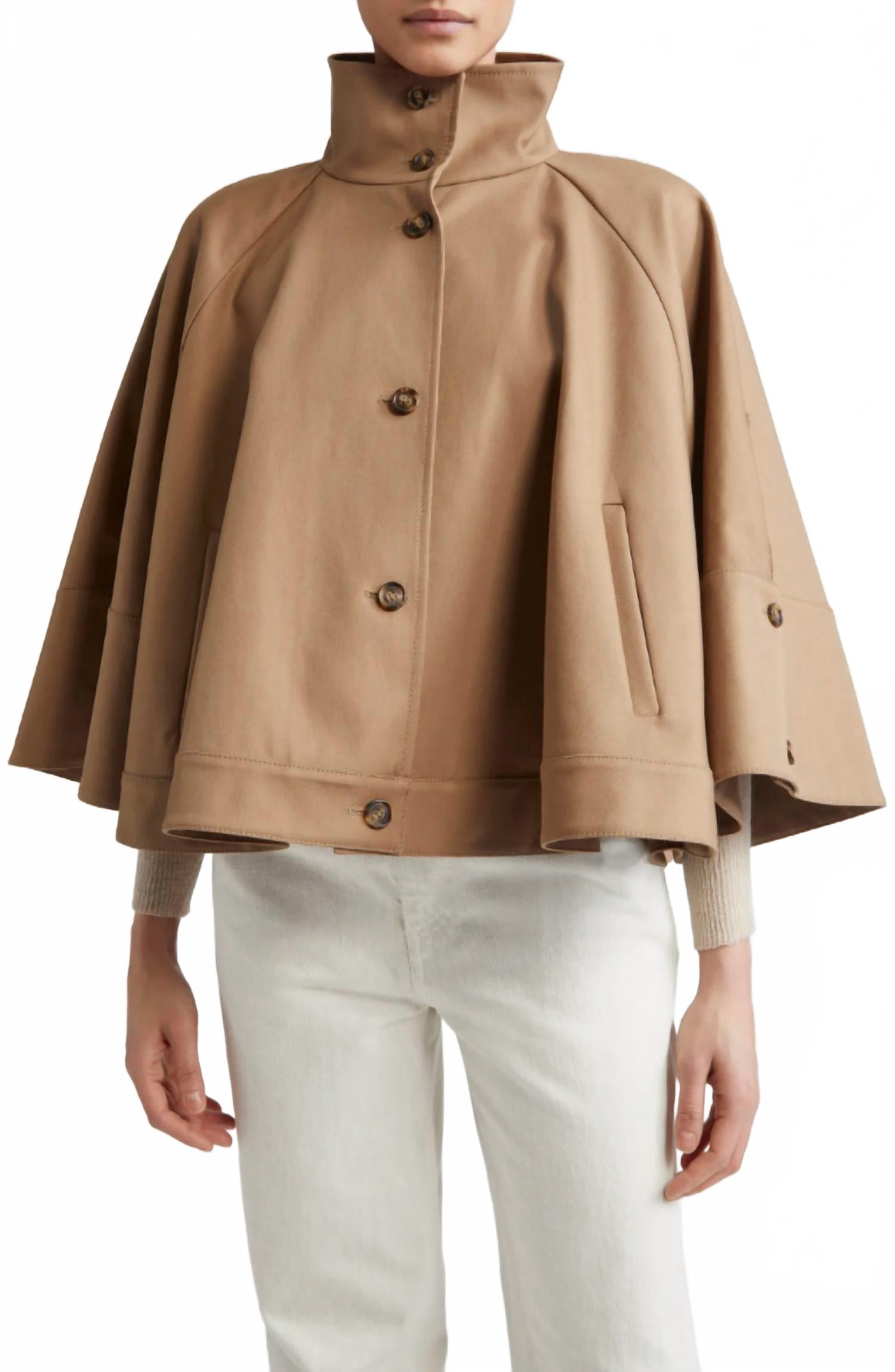 

Фулкро Короткий Водоотталкивающий Габардиновый Плащ Колониал Max Mara, Colonial