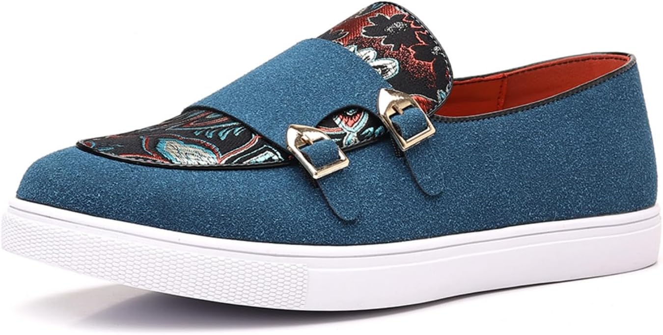 

Мужские кожаные пенни-лоферы с узором под крокодила, стильные туфли без шнурков - удобные и прочные для официальных, деловых и повседневных случаев Aokisx, синий