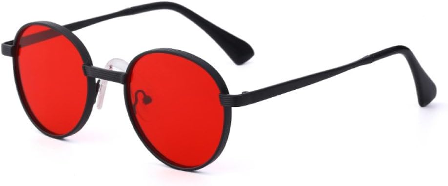 

Панк-очки 2027 года для женщин и мужчин, винтажные круглые очки для вождения, мужские солнцезащитные очки UV400, качественные очки для путешествий MTZJH, C01-black Red