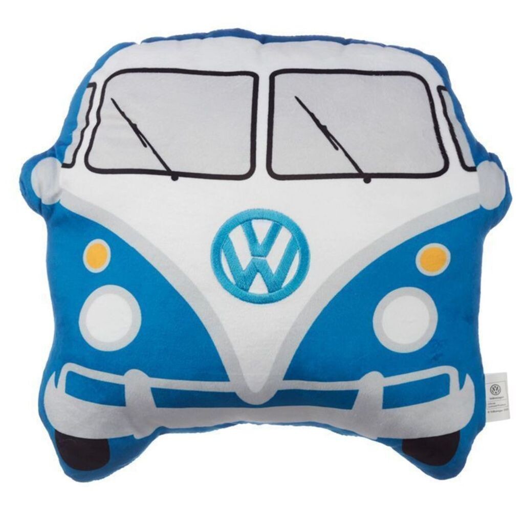 

Плюшевая синяя подушка в форме Volkswagen Bulli VW Bus T1 Puckator
