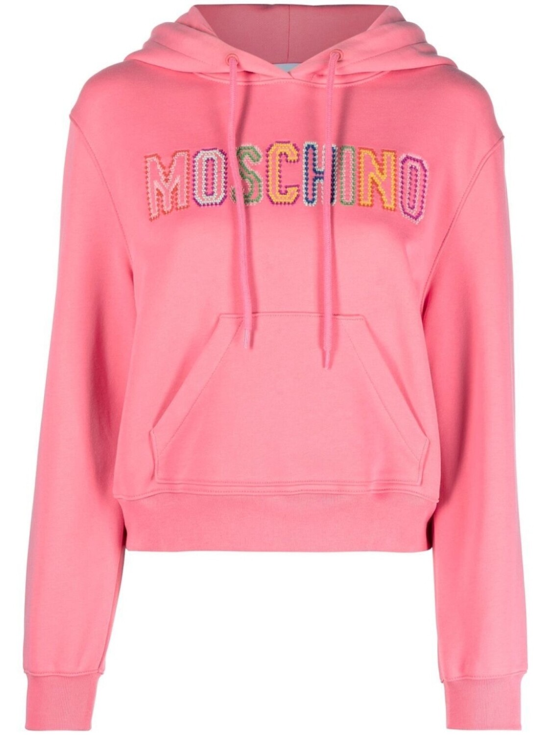 

Moschino худи с вышитым логотипом, розовый