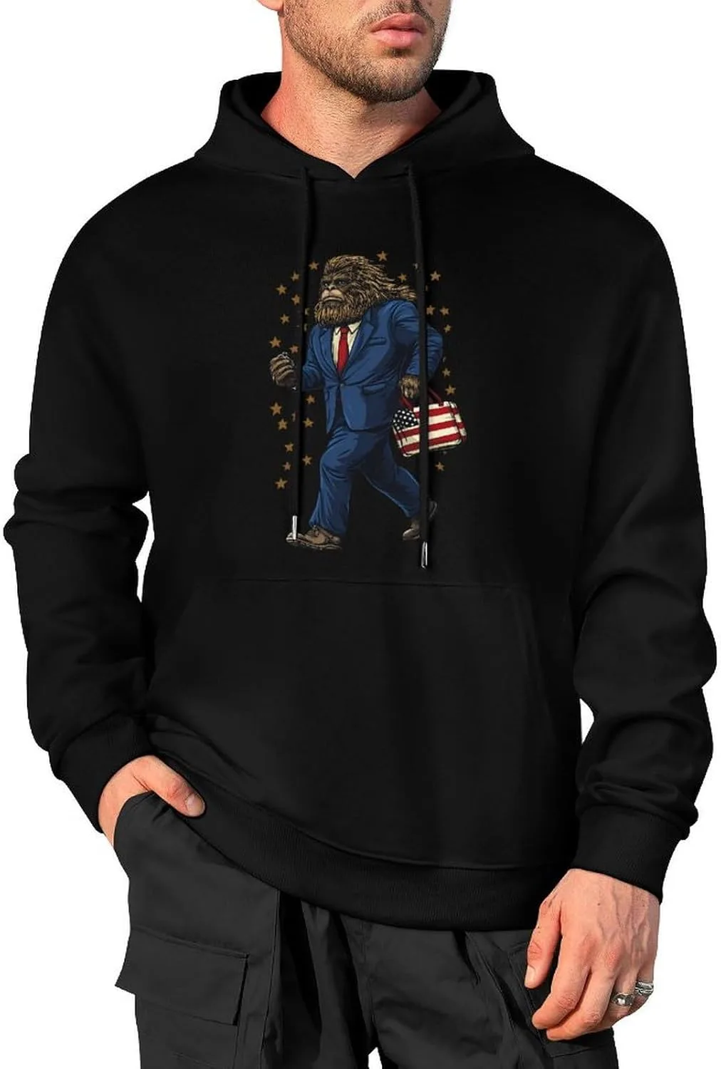 Толстовка Sasquatch Bigfoot For Presidents с карманом Generic, черный