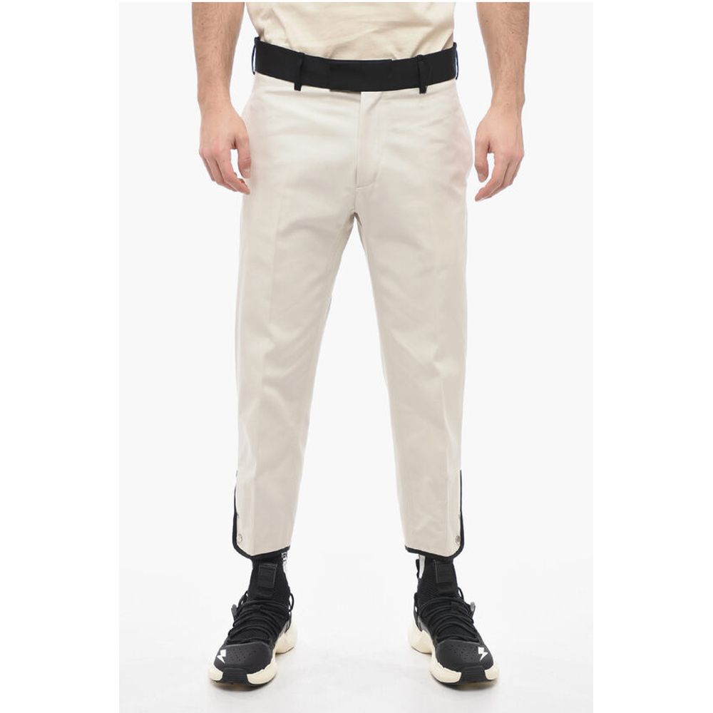 

Брюки TOM из хлопкового твила Slim Fit с контрастным поясом Neil Barrett, White
