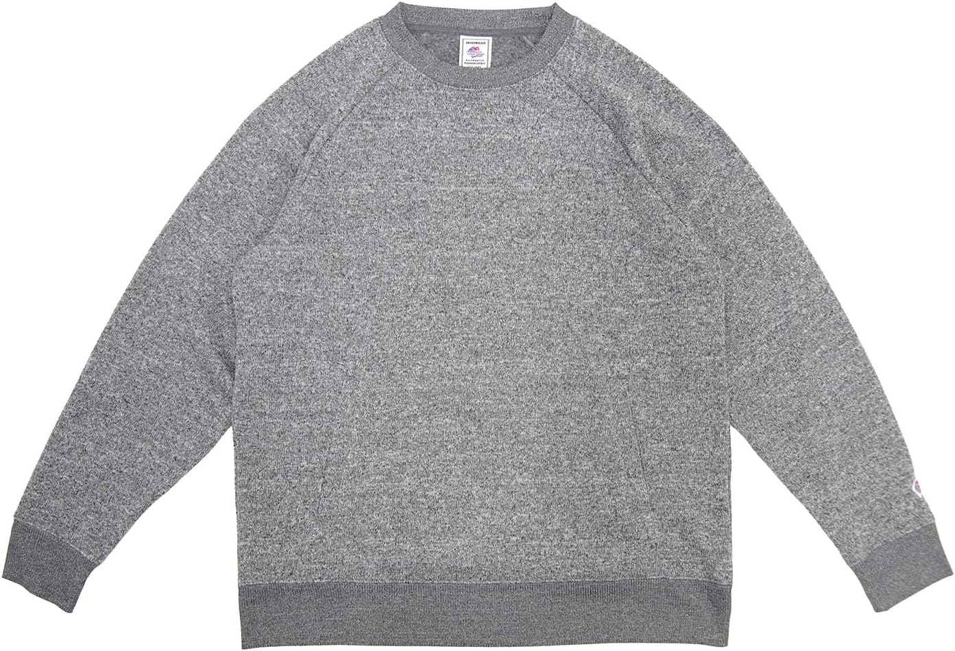 

JEMORGAN, вязаная флисовая толстовка с рукавами реглан и круглым вырезом, светло-серый