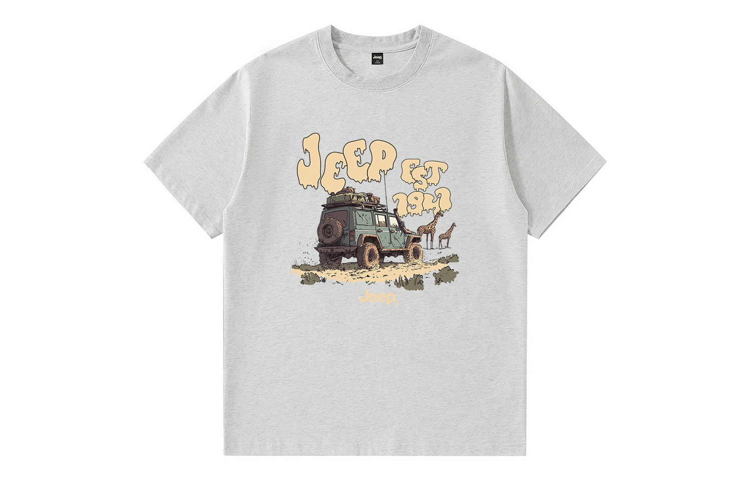 

Футболка Unisex Crew Neck Moderate Straight Fit Jeep, arts heather серый