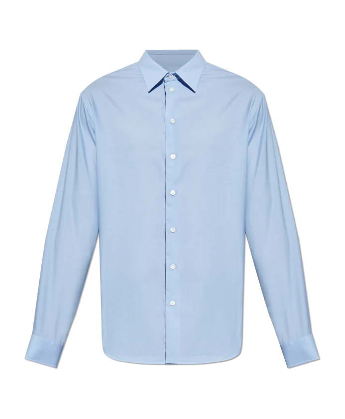 

Хлопковая рубашка Emporio Armani, синий