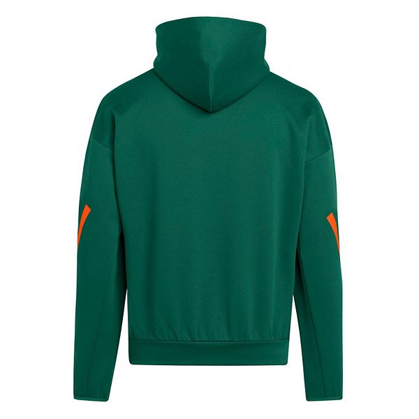 Мужская зеленая толстовка Miami Hurricanes ZNE Adidas — фото 4