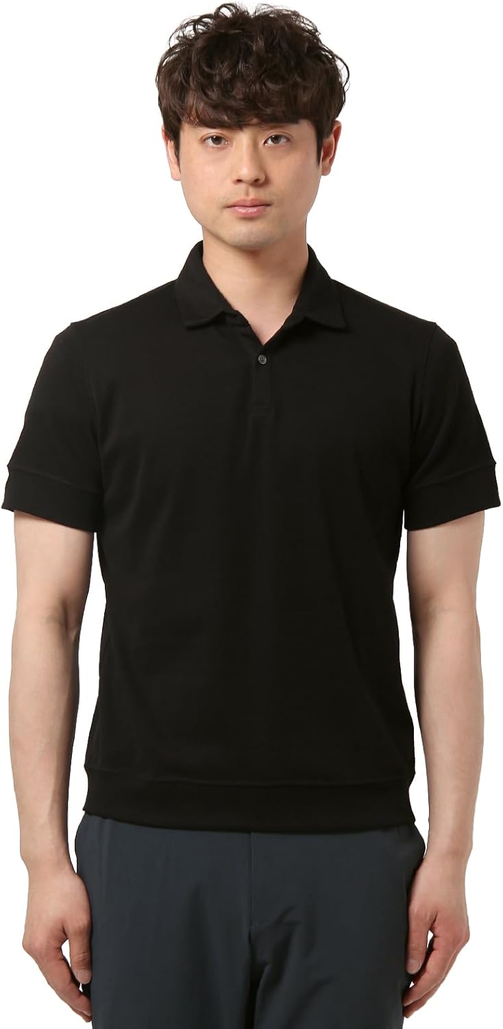 

Мужская поло-рубашка с коротким рукавом Suit Square, моющаяся, деловая, стандартная, офисная повседневная, простая, черный