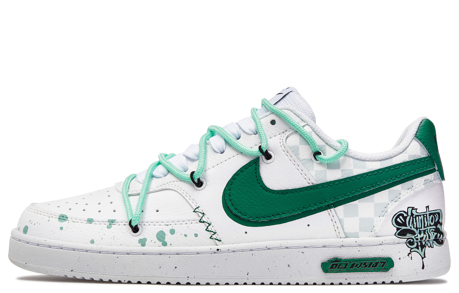 

Кроссовки Nike Court Vision 1 Skateboarding Shoes Men Low-top White/green, слоновая кость, Бежевый, Кроссовки Nike Court Vision 1 Skateboarding Shoes Men Low-top White/green, слоновая кость