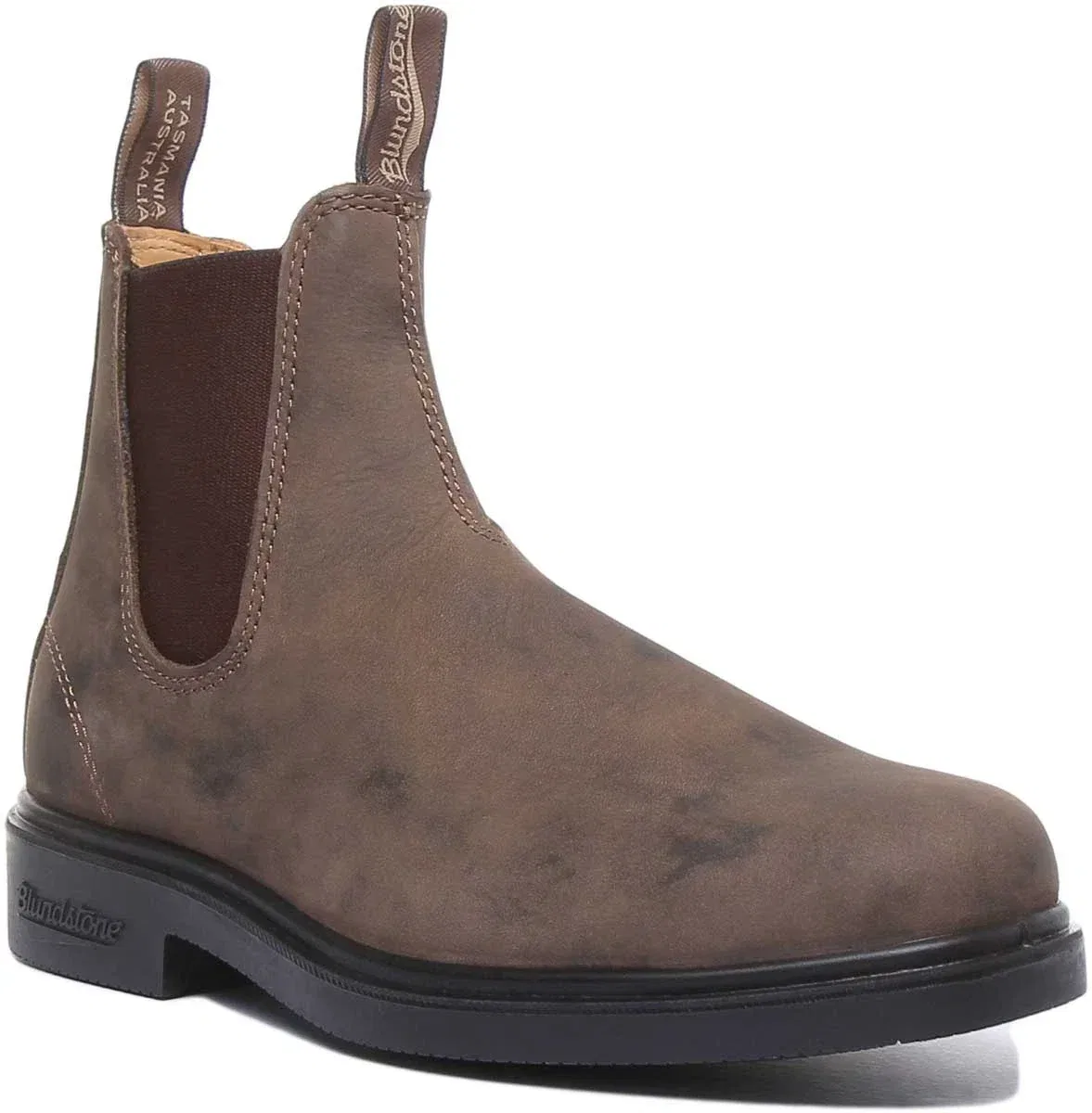 Ботинки Blundstone 1306 из коричневой кожи с закругленным носком, модель Chelsea HTAT708