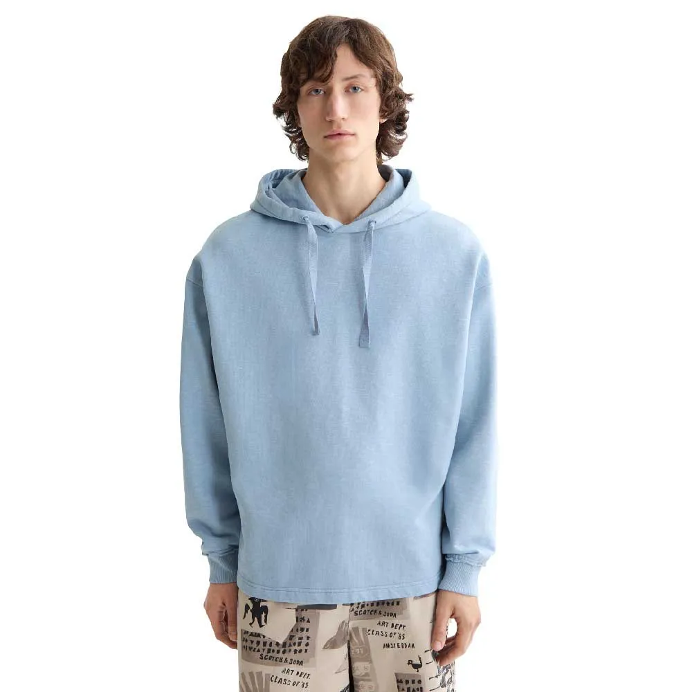 

Худи Scotch & Soda 3 Crosses Garment Dyed, синий