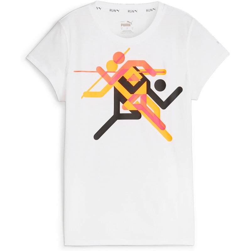 

Футболка с иконками «Беги быстрее» Puma, белый