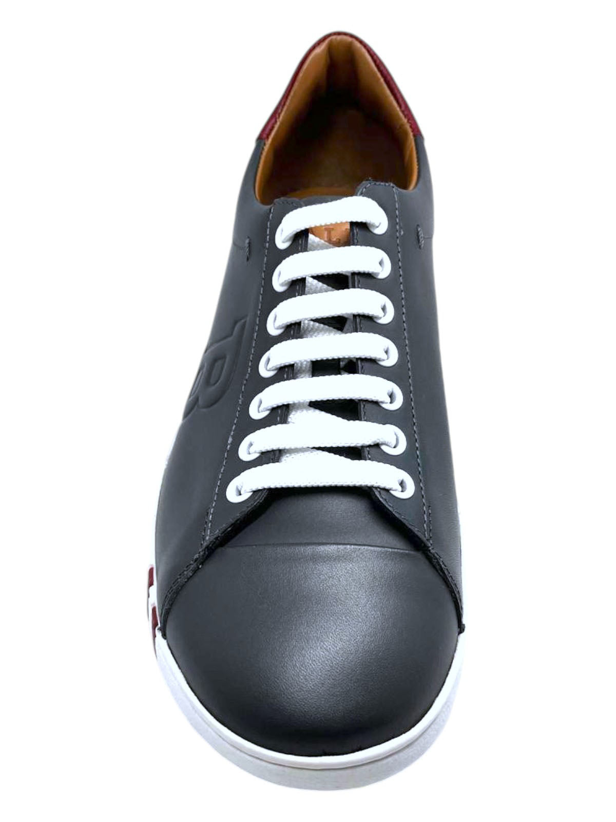 Bally Asher 6217401 Мужские темно-серые однотонные кроссовки из телячьей кожи Размер 6.5, серый — фото 4
