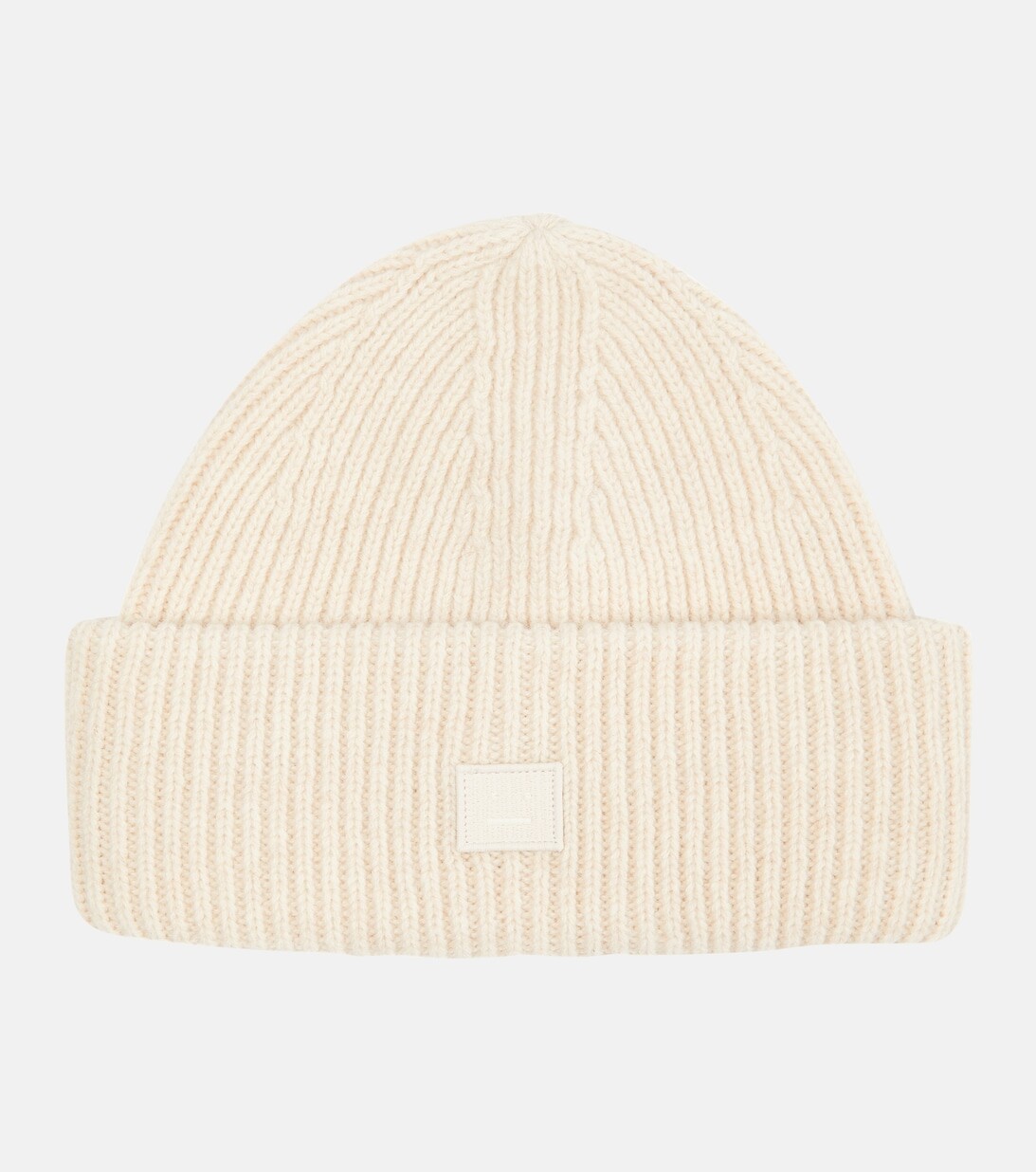 

Шерстяная шапка в рубчик Acne Studios, бежевый
