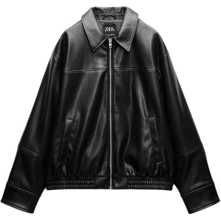 

Кожаная куртка Trf черная ZARA