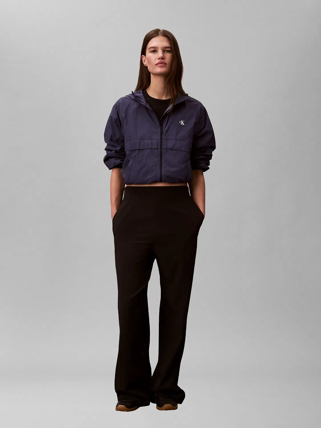 Широкие брюки Calvin Klein Commuter черного цвета — фото 3